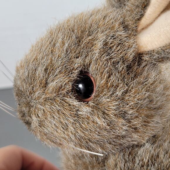 Realistic Plush Rabbit Brown Standing 12" Stuffed Animal Toy Bunny Realistic - Picture 8 of 9